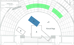 stage drawing for the performand in Amphitheater of Opera Bastille, Opera National de Paris